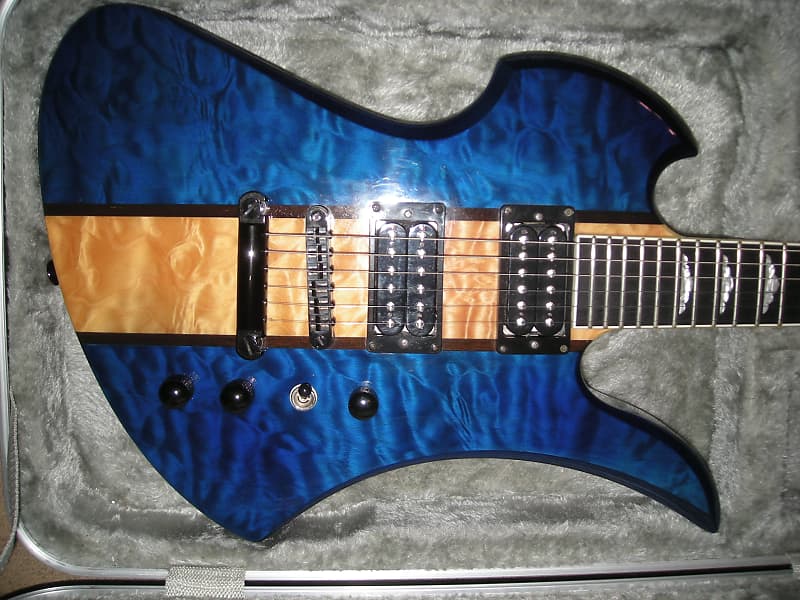 B.C. Rich NJ Classic Mockingbird 2007 Trans Blue, Suhr PU's | Reverb