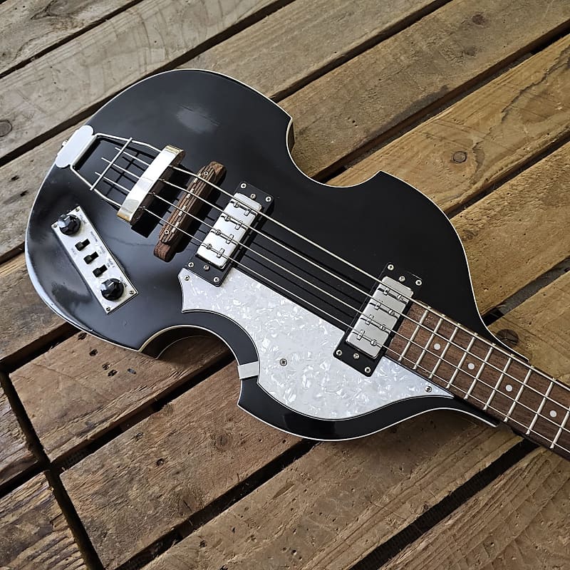 美品 Hofner B Bass Hi-Series ベース ラメブラック HI-BB-SE-BK - Violin Bass Ignition - Black | Höfner