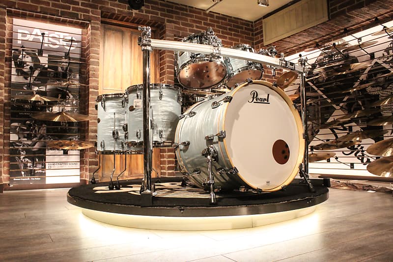 Pearl Studio Session Select 5 piece Blue Oyster Drum Set Reverb
