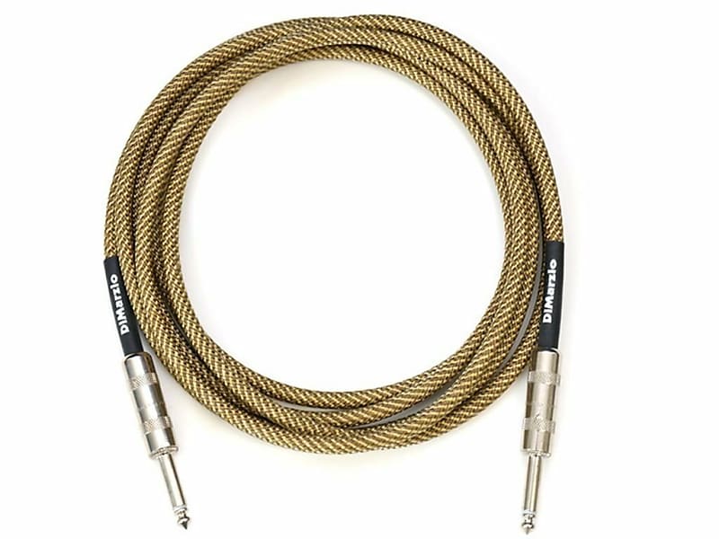 DiMarzio 10' Overbraided Instrument Cable - VINTAGE TWEED, | Reverb UK