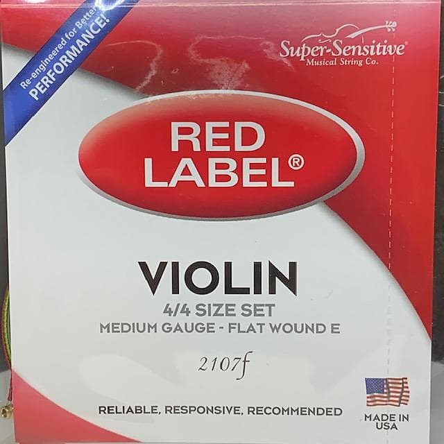Red Label Violin strings - 2107f Medium Set Flat Wound E | Reverb