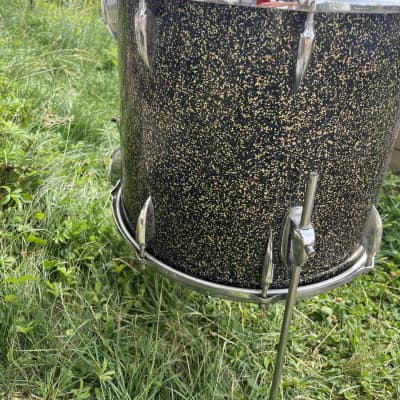 Sonor Teardrop 1960s - 16“ Floor Tom - Black & Gold Sparkle image 12