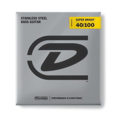 Dunlop DBSBS40100 STAINLESS STEEL SUPER BRIGHT BASS STRINGS 40-100 image 1