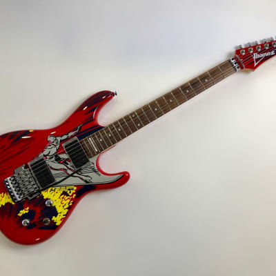 Ibanez JS20S 20th Anniversary Joe Satriani Signature HH 2008 - Red/Silver Surfer Graphic for sale