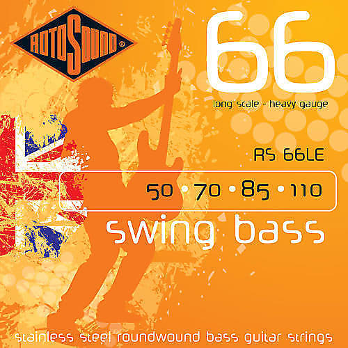 Rotosound RS66LE Stainless Steel Bass Guitar Strings gauges 50-110 image 1