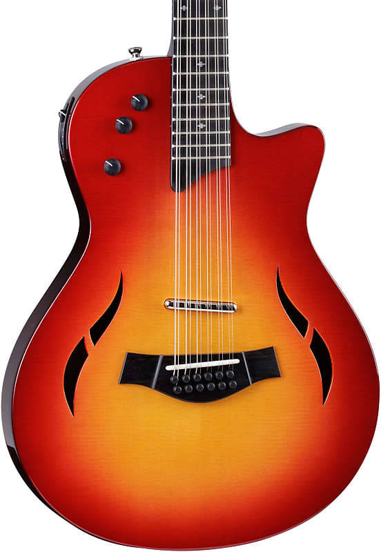 Taylor Limited-edition T5z-12 Classic Deluxe Reverse-strung 12-string Hollowbody Electric Guitar - Cherry Sunburst image 1