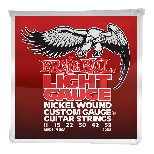 Ernie Ball 2208 Light Nickel Wound Electric Guitar Strings w/ Wound G (11-52) image 1