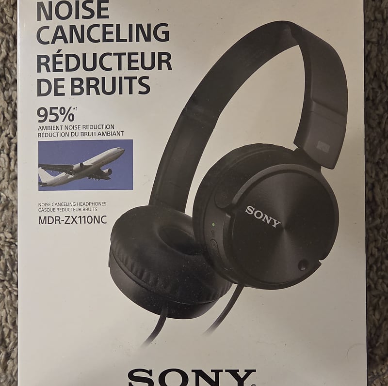 Sony MDR-ZX110NC Noise Canceling Headphones – 95% Noise Reduction  			
