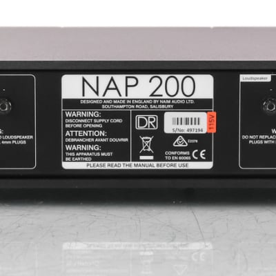 Naim NAP200 DR Stereo Power Amplifier; Black; NAP-200 image 5