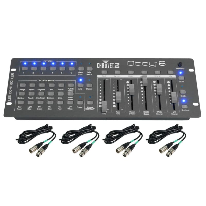 ADJ Products SDC12, 12 Channel Basic DMX Controller, Easily Fade and Dim  Multiple Lights & AC5PDMX10 10 FOOT, 5 PIN DMX CABLE, Black - Yahoo Shopping