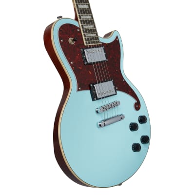 D'Angelico Premier Atlantic Singlecut Electric Guitar Sky Blue w/ Gig Bag image 5