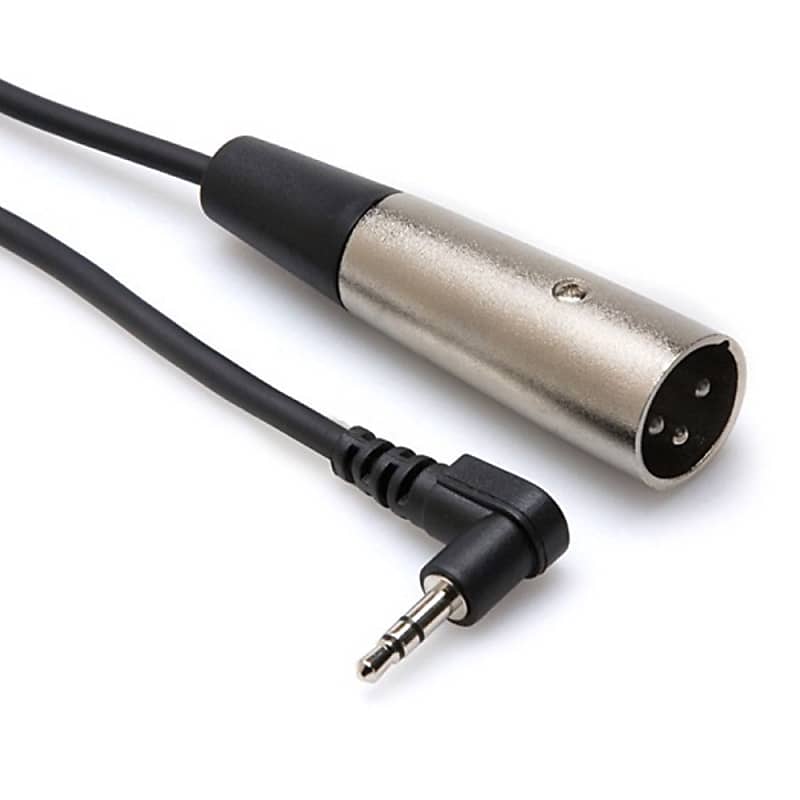 Hosa XVM-115M Camcorder Microphone Cable Right-angle 3.5 mm TRS to XLR3M, 15 ft image 1