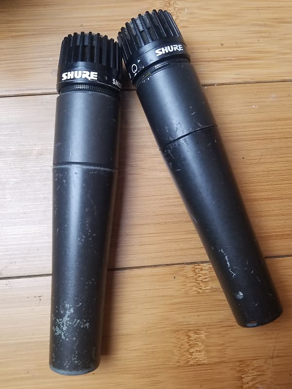 Shure SM57 Dynamic Microphone Pair-Older-Vintage 80's 90's