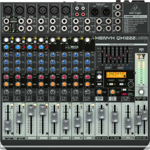 Behringer Xenyx QX1222USB 16-Input Mixer with USB Interface and Effects