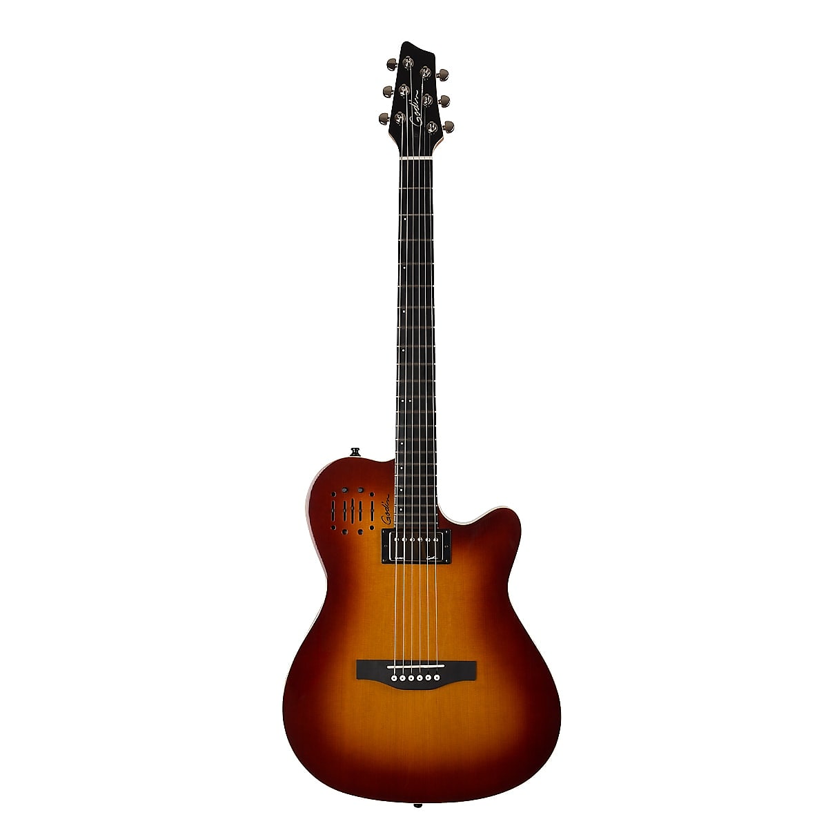 Godin A6 Ultra Semi-Acoustic/Electric Guitar Cognac Burst | Reverb