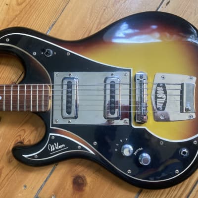 Late 1960s  / 1970s Wilson ( WEM ) Sapphire Electric Guitar Left Handed image 2