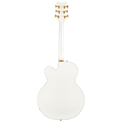 Gretsch G6136TG Players Ed Falcon Hollow Body 6-String Electric Guitar - Right-Handed (White) Bundle with Gretsch Jim Dandy Parlor Acoustic Guitar (Frontier Satin) image 4
