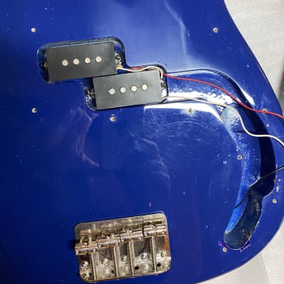 Partscaster Precision Bass - Gloss Blue w/Fender Gig Bag image 11