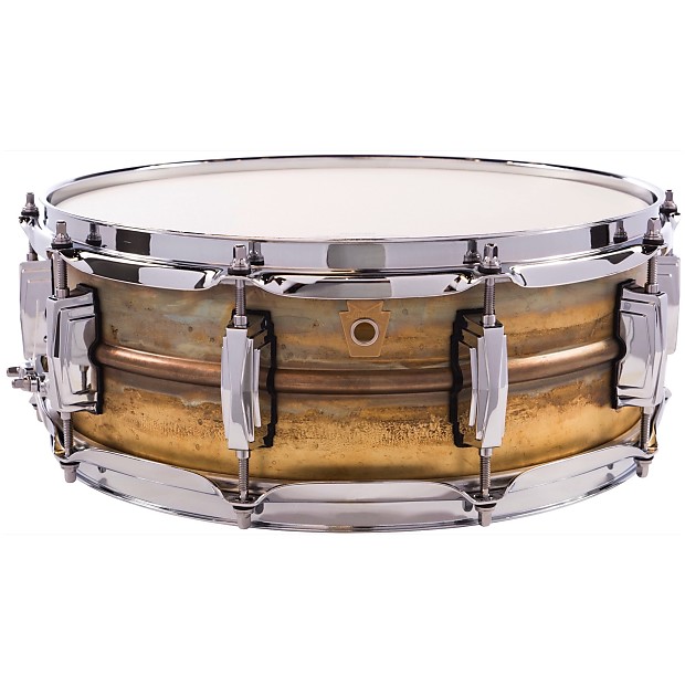 Ludwig LB454R Raw Brass Phonic 5x14" Snare Drum image 1