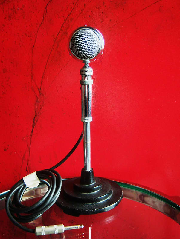 Vintage 1950's Canadian Astatic T-3 crystal "bullet" microphone High Z harp mic  prop display JT30 D104 image 1