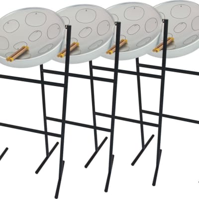 Panyard Jumbie Jam Steel Drum with Tabletop Stand - Silver