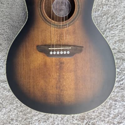 Luna Art Vintage Parlor Size Solid Top Acoustic Electric Guitar Model ART V PE