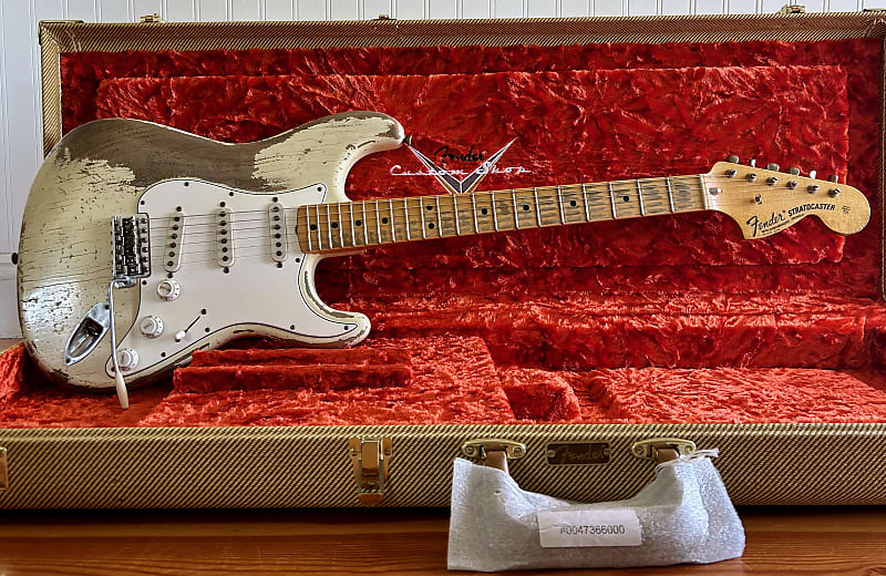 Fender CS Masterbuilt Greg Fessler MVP '69 Super Heavy Relic Stratocaster 2022 - Super Heavy Relic Vintage White image 1