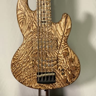 Short Scale bass Form Factor Audio Wombat Pyrographic 5-String Bass image 3