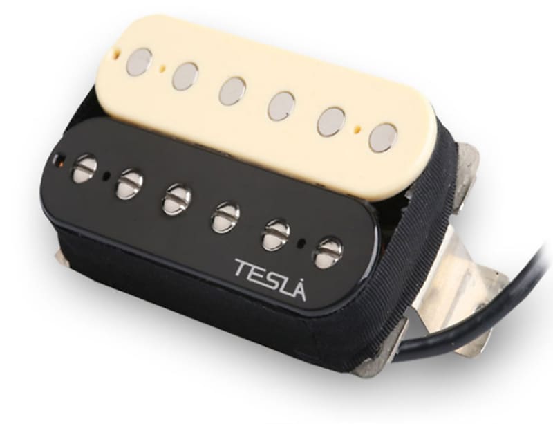 Tesla PLASMA-7 Humbucker Guitar Pickup - Bridge / Zebra image 1