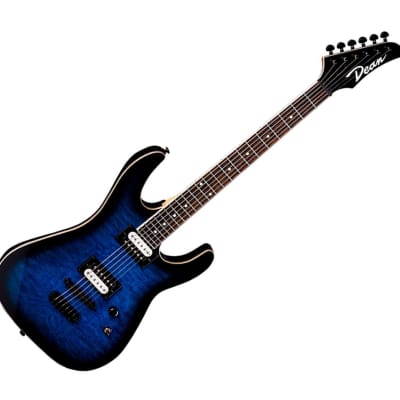 Dean MDX Electric Guitar w/Quilt Maple Top - Trans Blue Burst - Used for sale