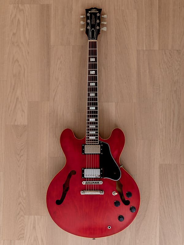 1979 Fernandes FSA-60 Vintage Semi-hollow 335-Style Guitar Cherry w/ Gibson  Burstbucker PAFs, Case