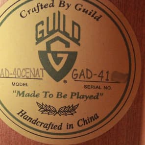 Guild GAD 40CE Acoustic Guitar Natural image 9