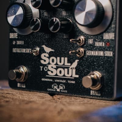 General Vintage Tone Soul to Soul Dual Legendary SRV Preamps pedal Fx By GVT Analog audio  Silver bl image 3