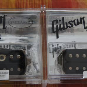 Gibson 57 Classic Plus and 57 Classic Humbucker Pickup Set Double Black image 1