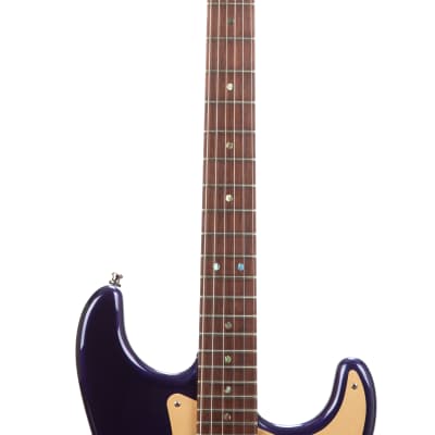 2005 Fender Custom Shop Custom Classic Player V Neck Stratocaster Electric Guitar, Midnight Blue, CZ51832 image 6