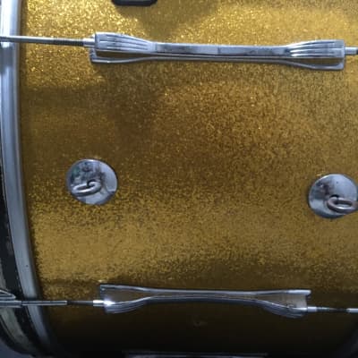 Ludwig Bass drum 70s Gold sparkle image 5