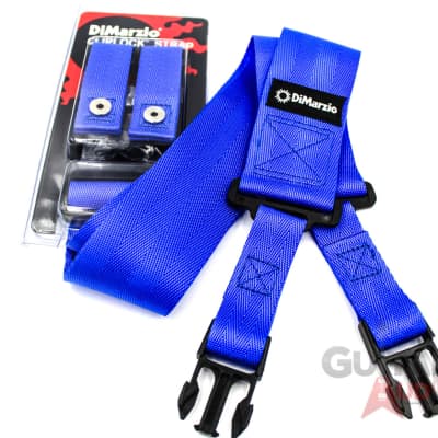 DiMarzio ClipLock Quick Release 2" Nylon Guitar Strap - BLUE, DD2200BL image 2