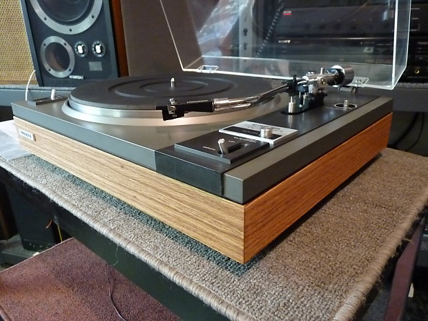 Pioneer PL-115D - Restored Belt Drive Turntable - Real Wood Red Oak Veneer  - Polished Cover - Clean