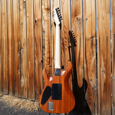 ESP USA M-II FR - Black Aqua Sunburst Satin 6-String Electric Guitar w/ Black Tolex Case (2024) image 3