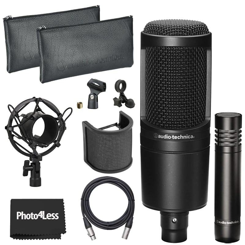 Audio-Technica 2020 Cardioid Condenser Studio XLR Microphone With