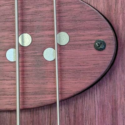 Letts Woden short scale 4 string bass Purpleheart  Walnut Santos Rosewood handcrafted in the UK 2023 image 11