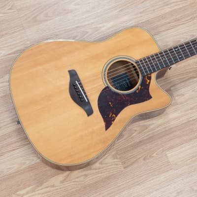 2013 Yamaha A1M Dreadnought Acoustic-Electric with Cutaway in Natural w/ Hard Case (Very Good) *Free Shipping* image 2