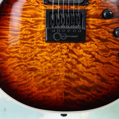 ESP LTD EC-1000 Evertune Electric Guitar - Dark Brown Sunburst image 3