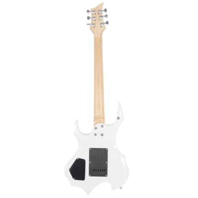 Glarry 36inch Burning Fire Style Electric Guitar White w/ 20W Amplifier image 7