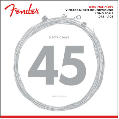 Fender 7150 Pure Nickel Bass Strings - Long Vintage Nickel Roundwound 45-105 image 5