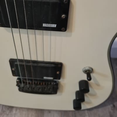 Rare Vintage Japanese Washburn Tour Telecaster BBR WT-24 WWBB 1985 White image 7
