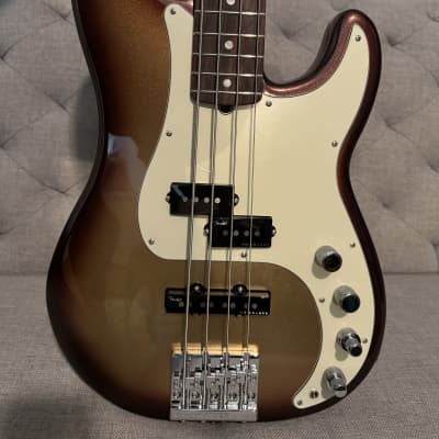 Fender American Ultra Precision Bass with Rosewood Fretboard - Mocha Burst image 1