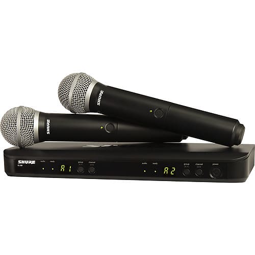 Shure BLX288/PG58 Dual-Channel Wireless Handheld Microphone System w/ PG58 Capsules (H9: 512 to 542 image 1