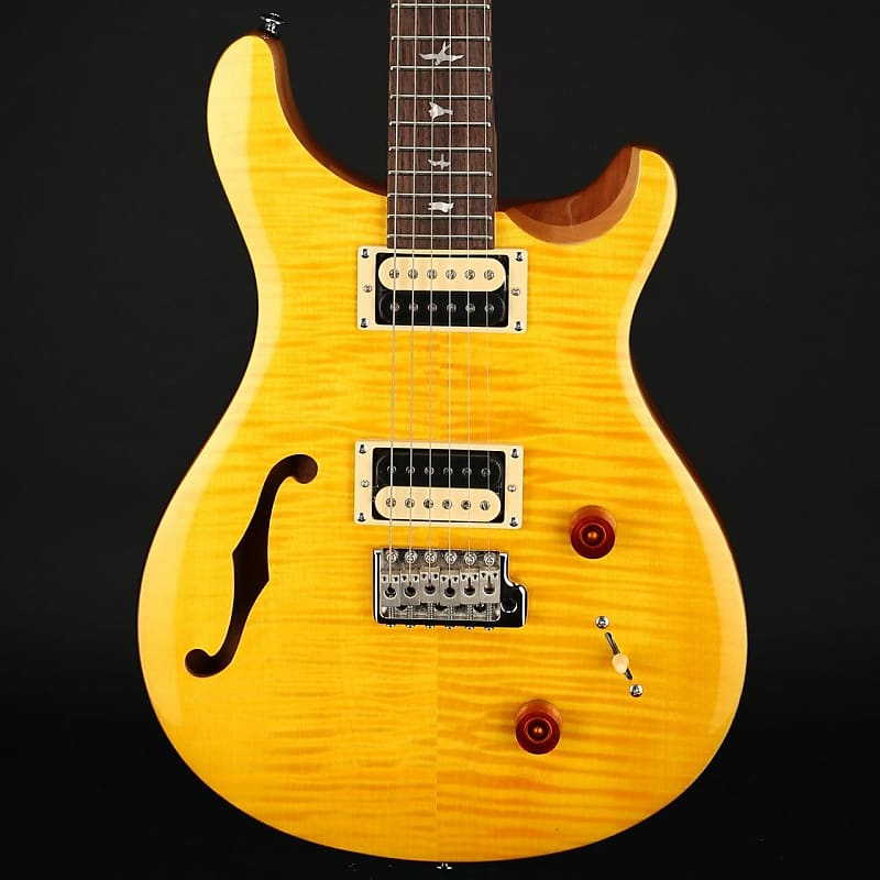 PRS SE Custom 22 Semi-Hollow in Santana Yellow #D26101 image 1