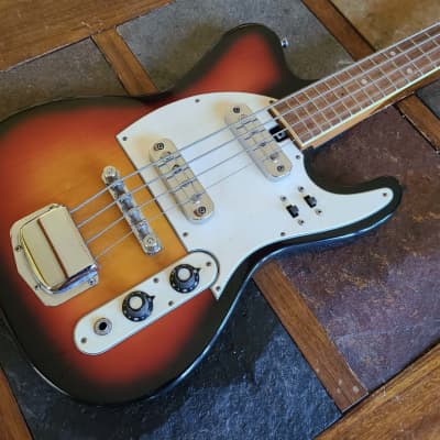 Jedson short scale vintage Telecaster bass MIJ Teisco/Kent-style 1960s - Sunburst for sale